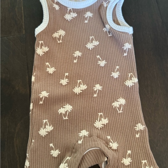 Rachel Zoe Brown and White Palm Romper - Picture 2 of 2